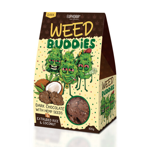 Galletas Weed Buddies de chocolate negro